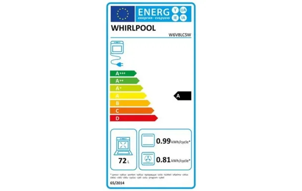 WHIRLPOOL Cuisinière vitrocéra W6V8LCSW
